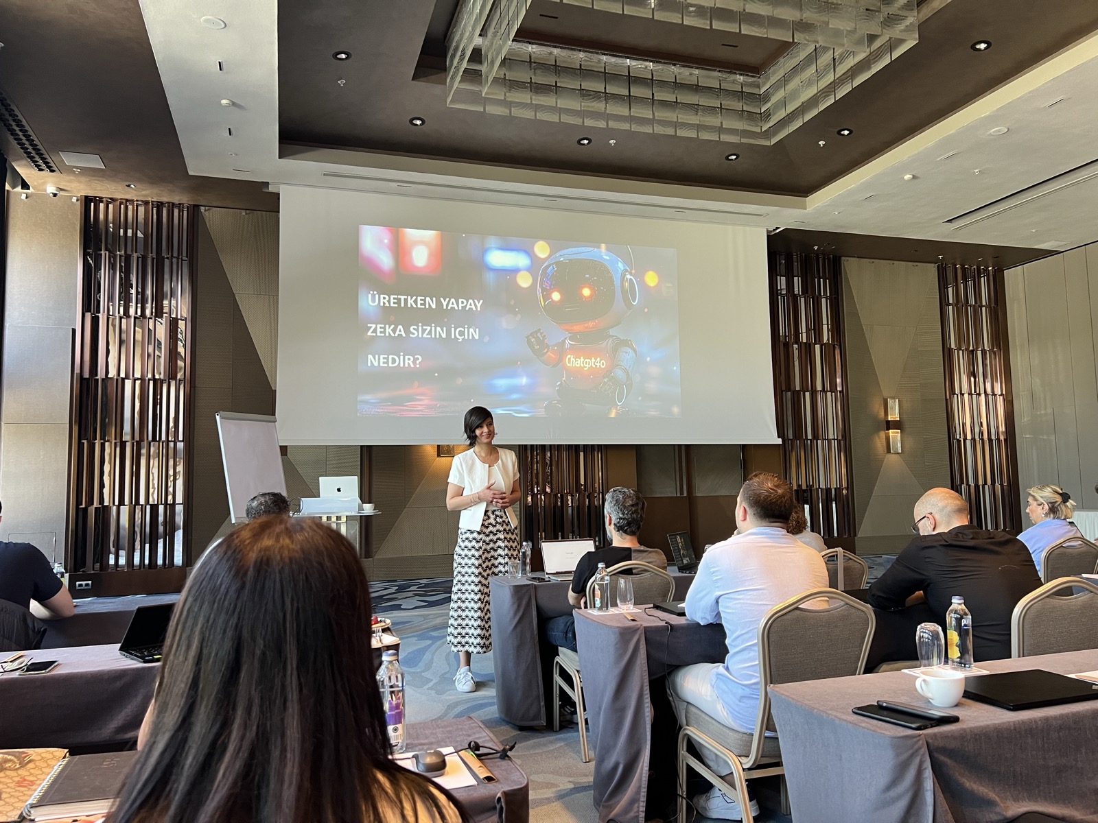 Oya Geron leading a corporate training session